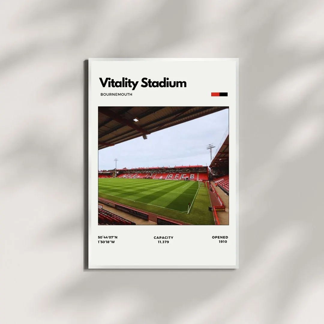 Vitality Stadium Poster | Bournemouth Football Club Stadium Print thumbnail 4