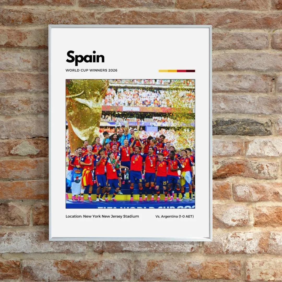 Spain 2026 World Cup Champions Poster | Soccer Wall Art thumbnail 2