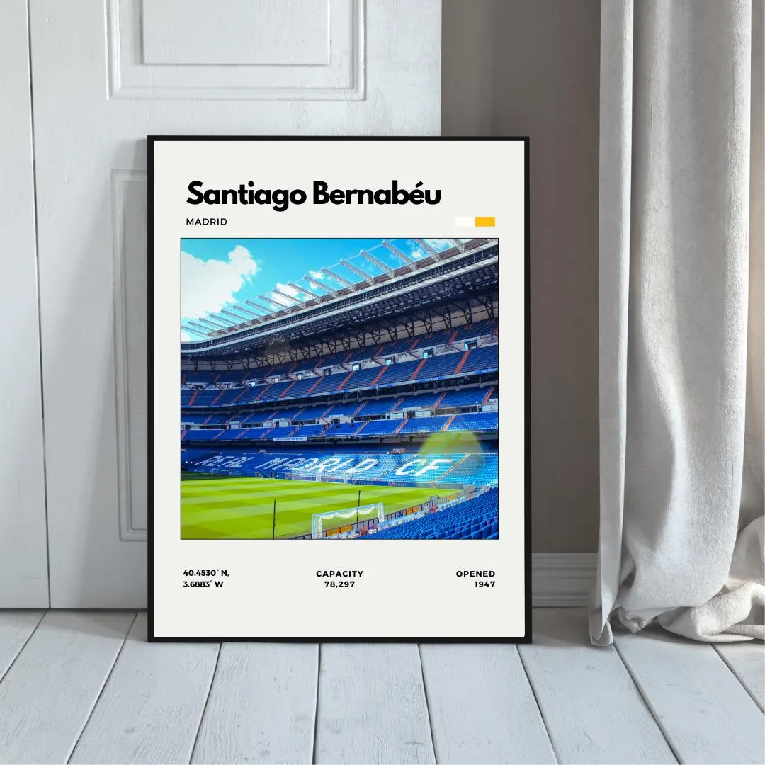 Santiago Bernabéu Stadium Poster | Real Madrid Stadium Print thumbnail 4