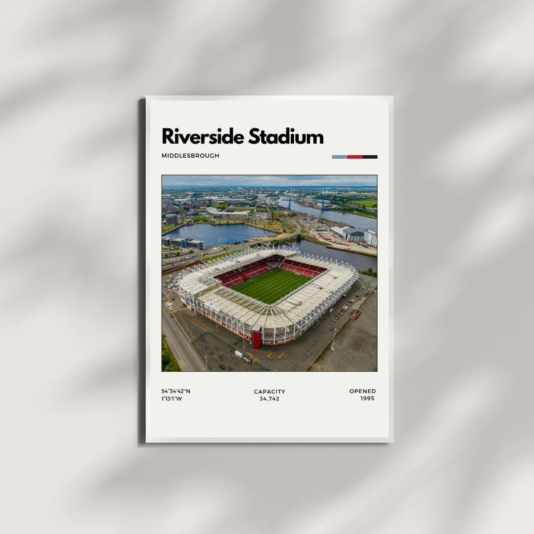 Riverside Stadium Poster | Middlesbrough FC Wall Art | Minimalist Soccer Print thumbnail 4