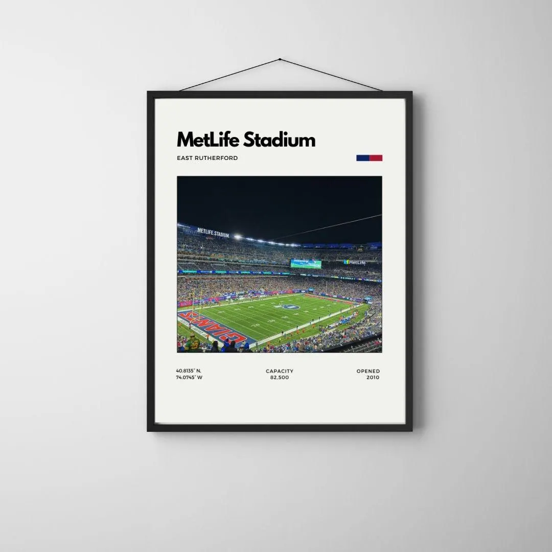 New York Giants MetLife Stadium Poster | NFL Football Print thumbnail 3