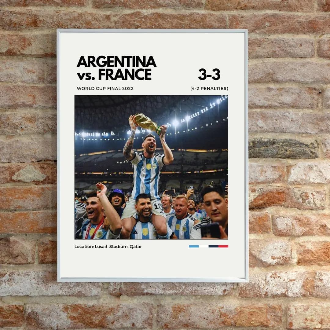 Argentina vs France 2022 World Cup Final Poster | Messi World Champions Print thumbnail 2