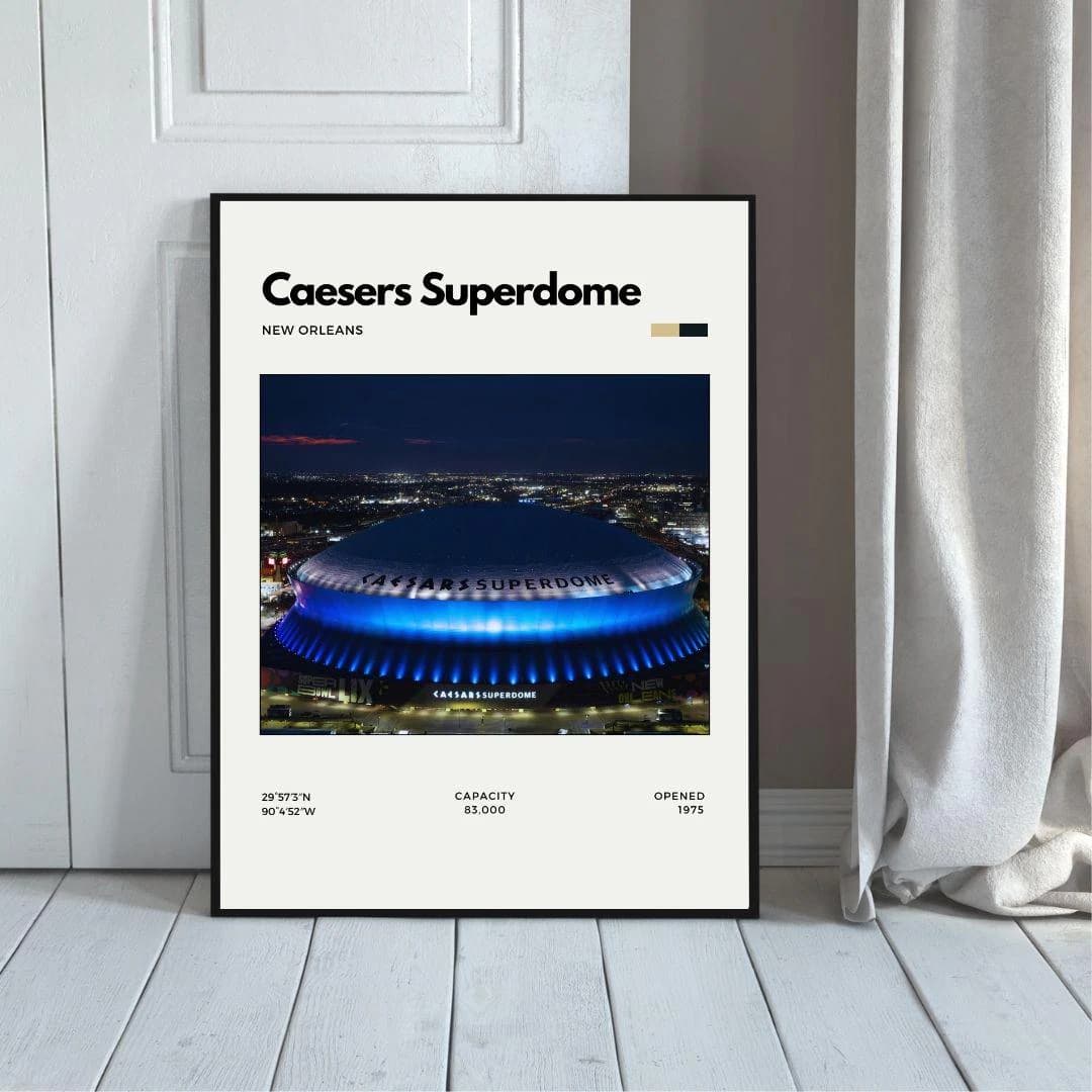Caesars Superdome Poster | New Orleans Stadium Print thumbnail 5