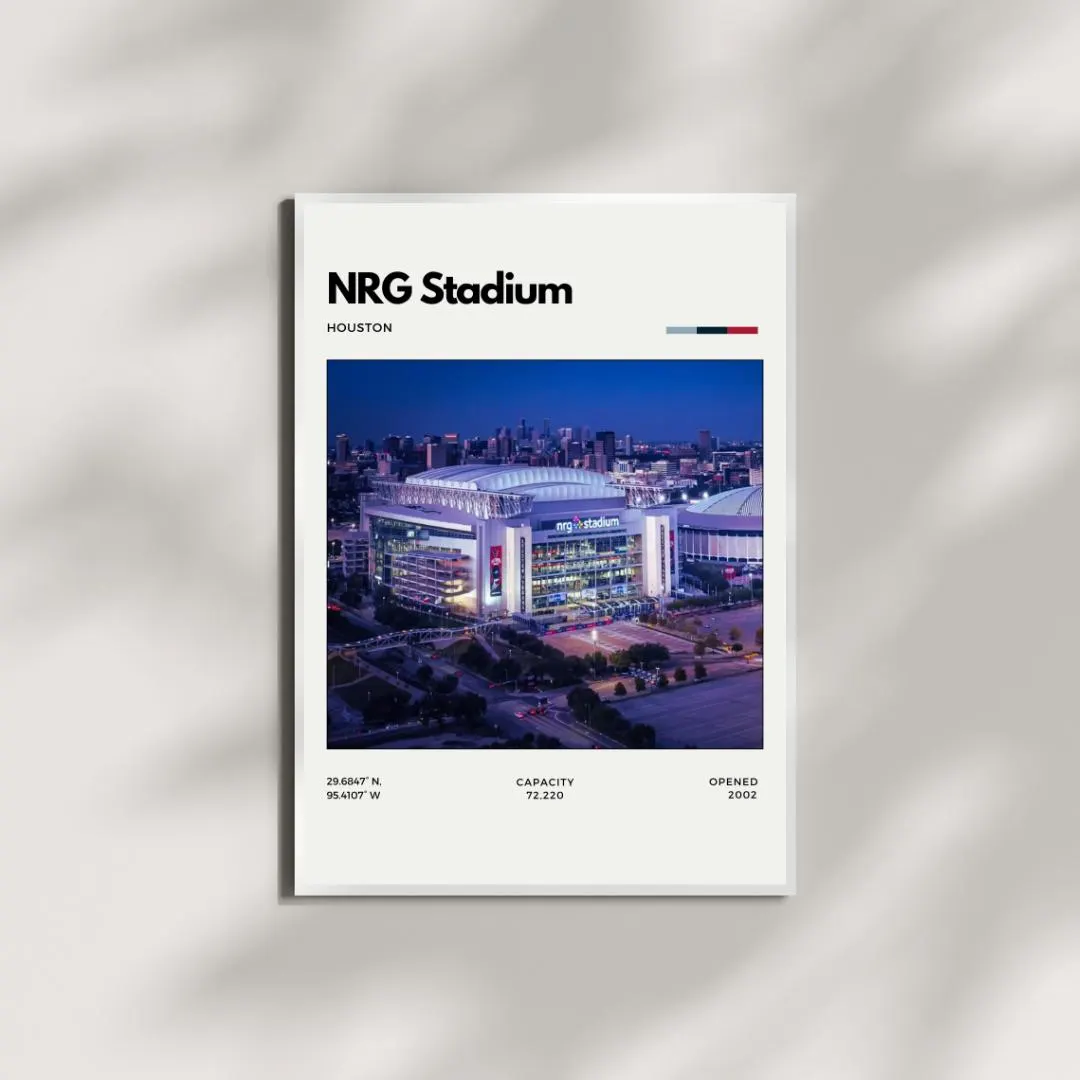 NRG Stadium Poster | Houston Texans Wall Art | NFL Football Decor thumbnail 4