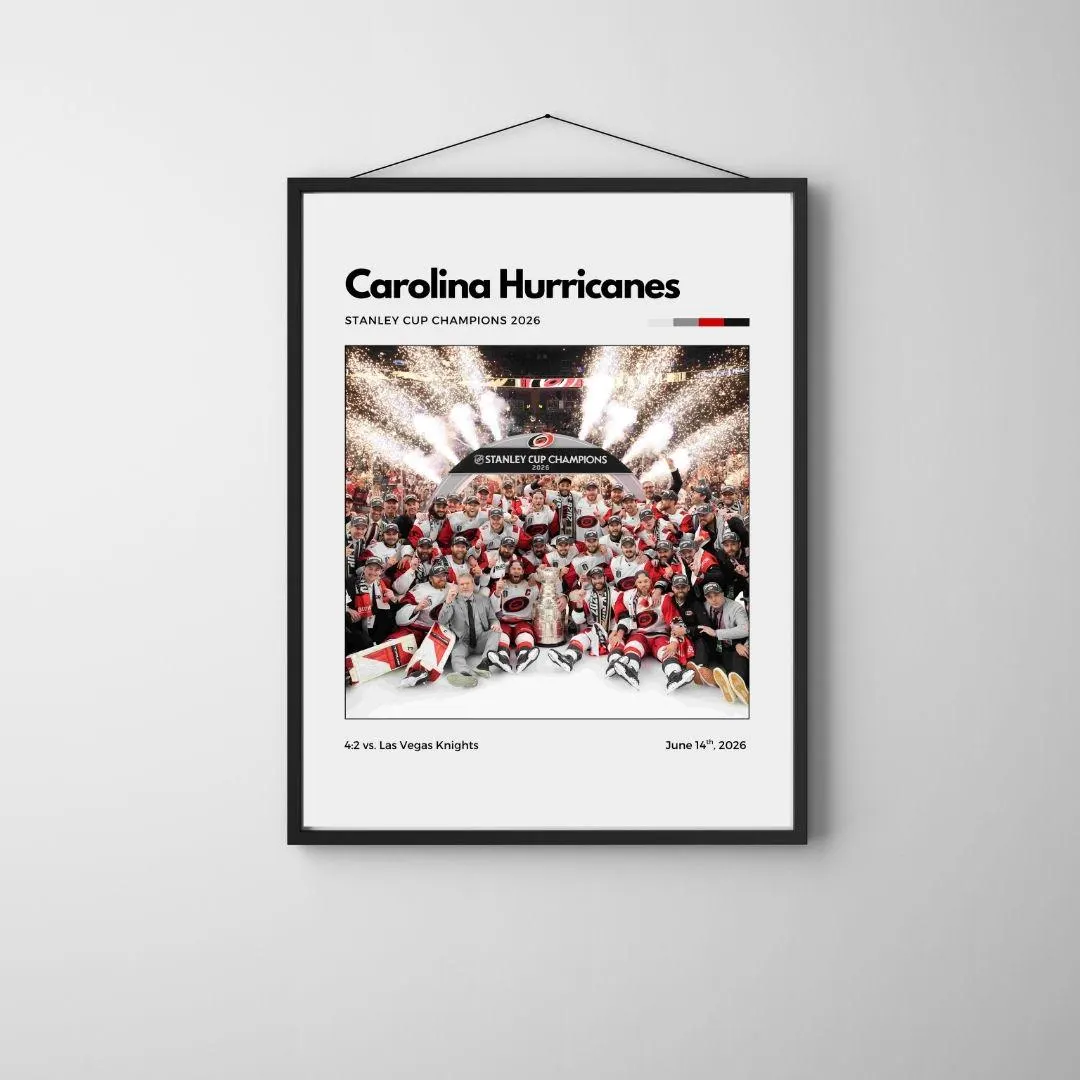 Carolina Hurricanes Stanley Cup Poster | 2026 Champions Wall Art | NHL Print thumbnail 2