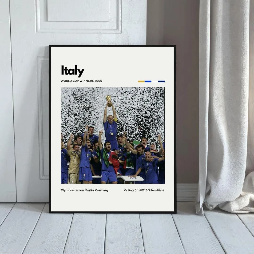 Italy 2006 World Cup Champions Poster | Soccer Wall Art thumbnail 5