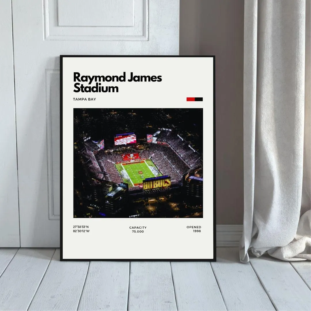 Raymond James Stadium Poster | Tampa Bay Buccaneers Stadium Print thumbnail 5