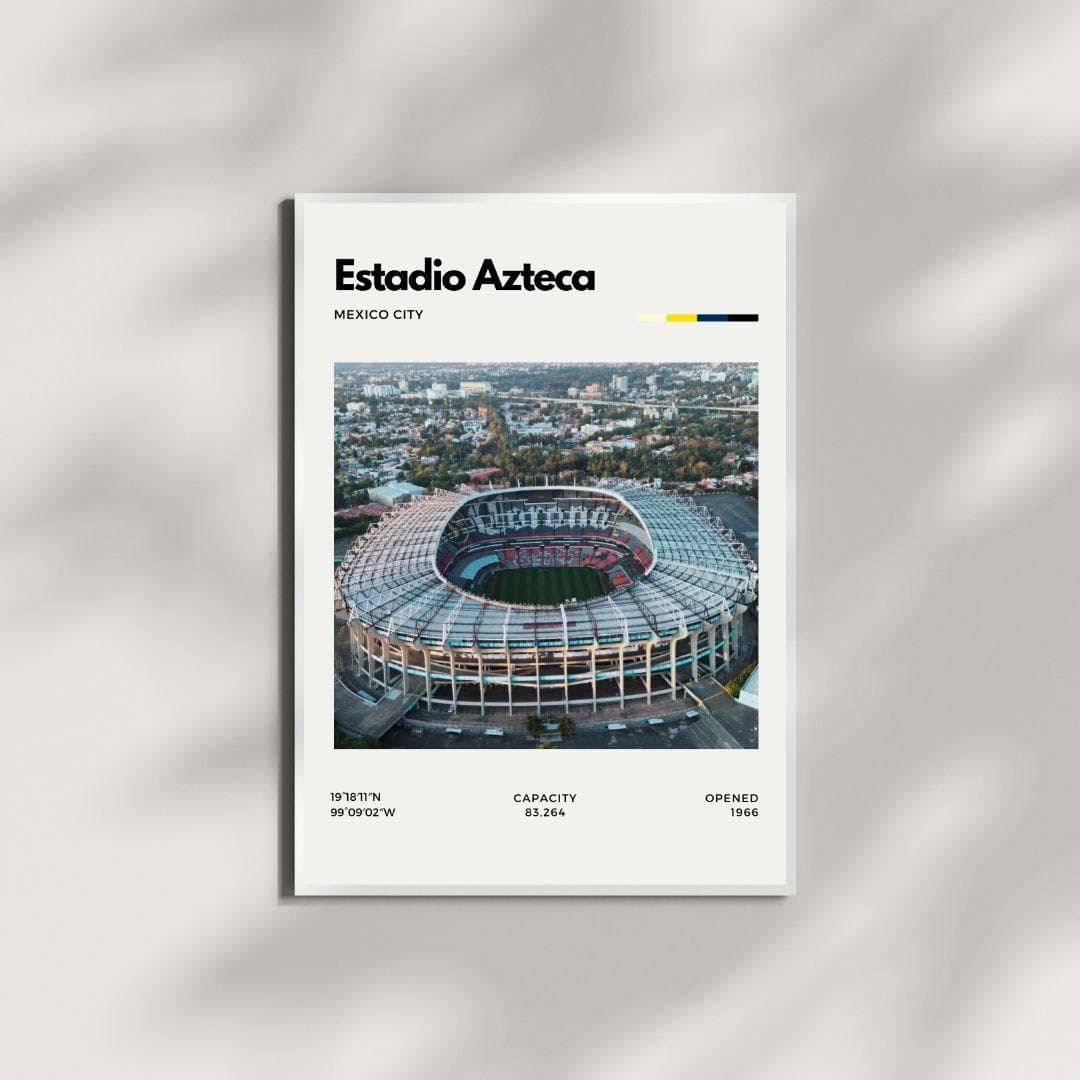 Estadio Azteca Poster | Mexico City Minimalist Football Stadium Print thumbnail 4