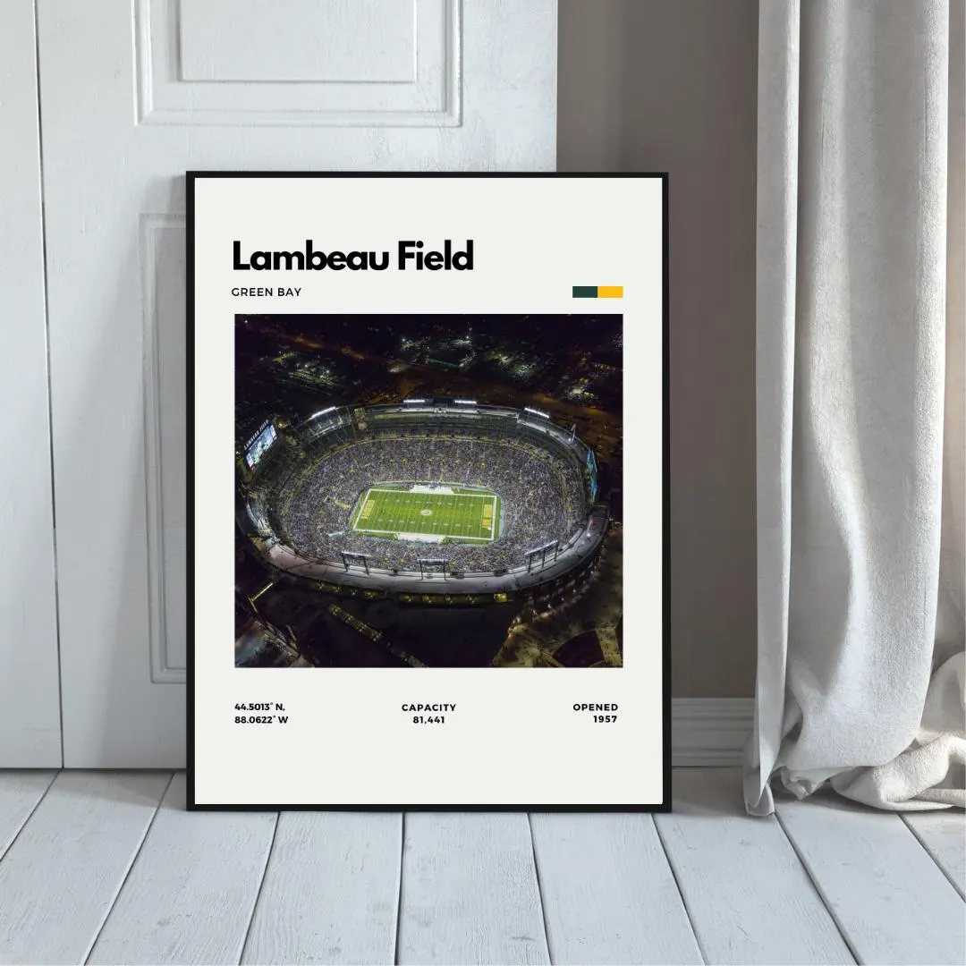Lambeau Field Poster | Green Bay Packers Stadium Print thumbnail 4