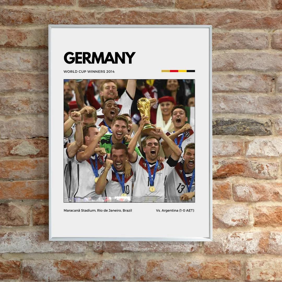 Germany 2014 World Cup Champions Poster | Soccer Wall Art thumbnail 2
