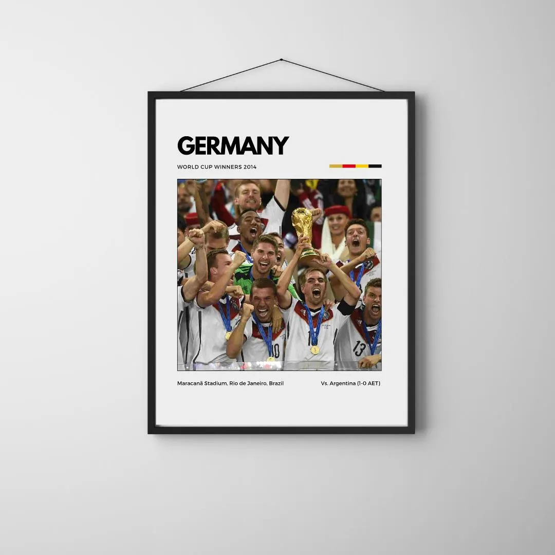 Germany 2014 World Cup Champions Poster | Soccer Wall Art thumbnail 3