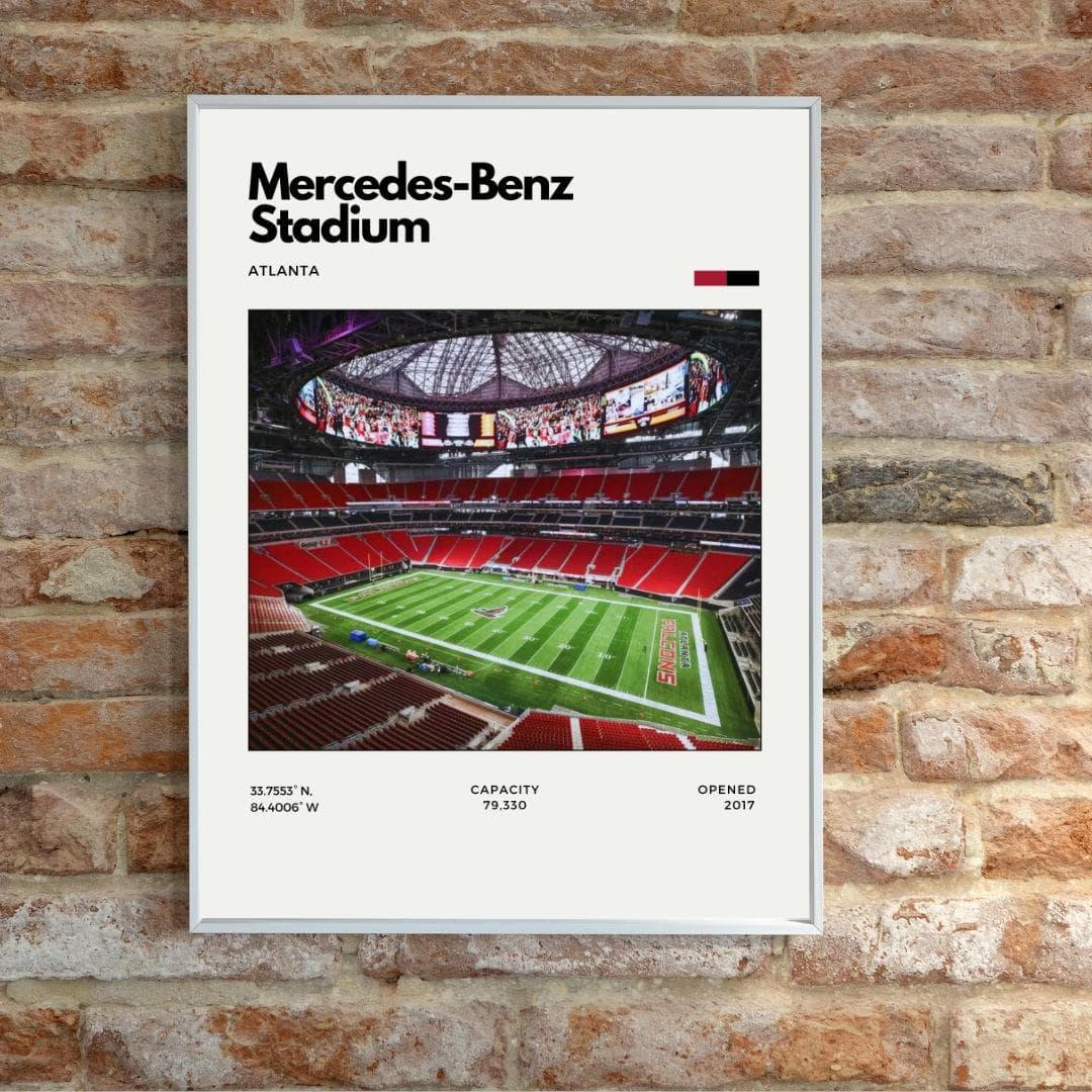 Mercedes Benz Stadium Poster | Atlanta Falcons Stadium Print thumbnail 3