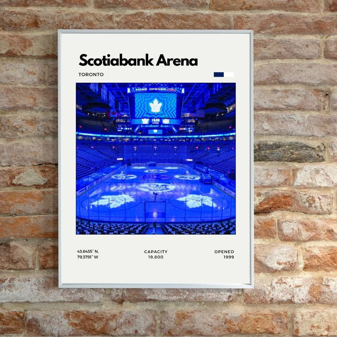 Scotiabank Arena Poster | Toronto Maple Leafs Stadium Hockey Art thumbnail 2