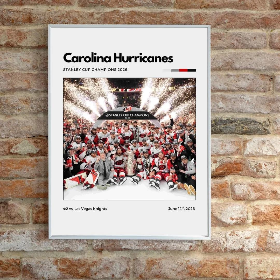 Carolina Hurricanes Stanley Cup Poster | 2026 Champions Wall Art | NHL Print thumbnail 3
