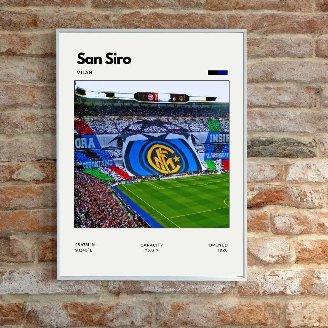 San Siro  Minimalist Stadium Poster | Inter Milan Print thumbnail 2