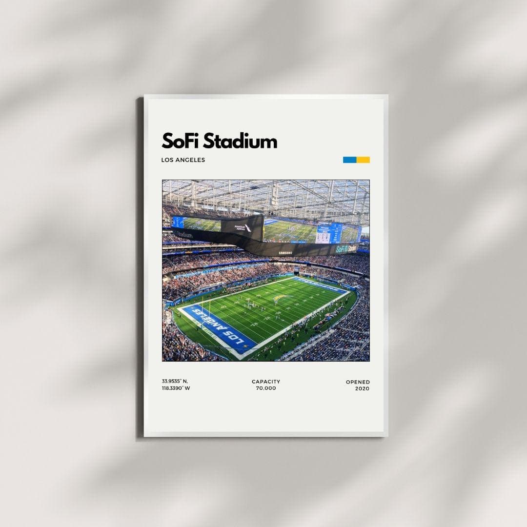 SoFi Stadium Chargers Poster | Los Angeles Stadium Print thumbnail 4