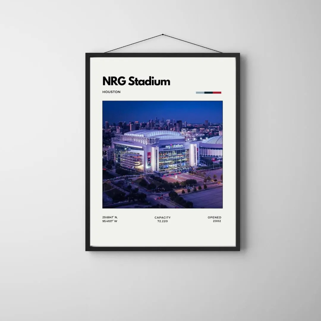 NRG Stadium Poster | Houston Texans Wall Art | NFL Football Decor thumbnail 3