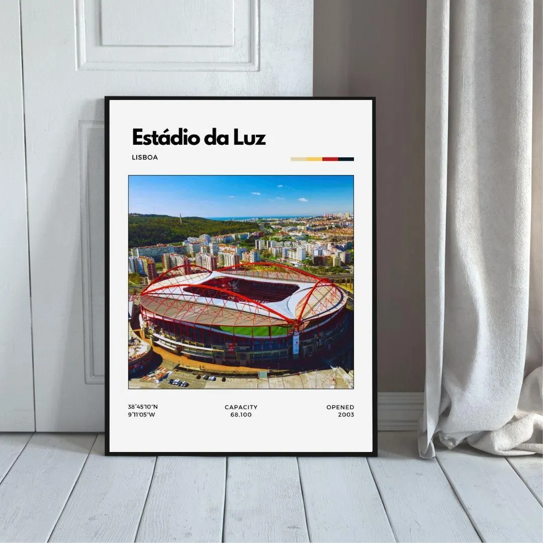 Estádio da Luz Poster | Benfica Stadium Print | Lisbon Football Wall Art thumbnail 5
