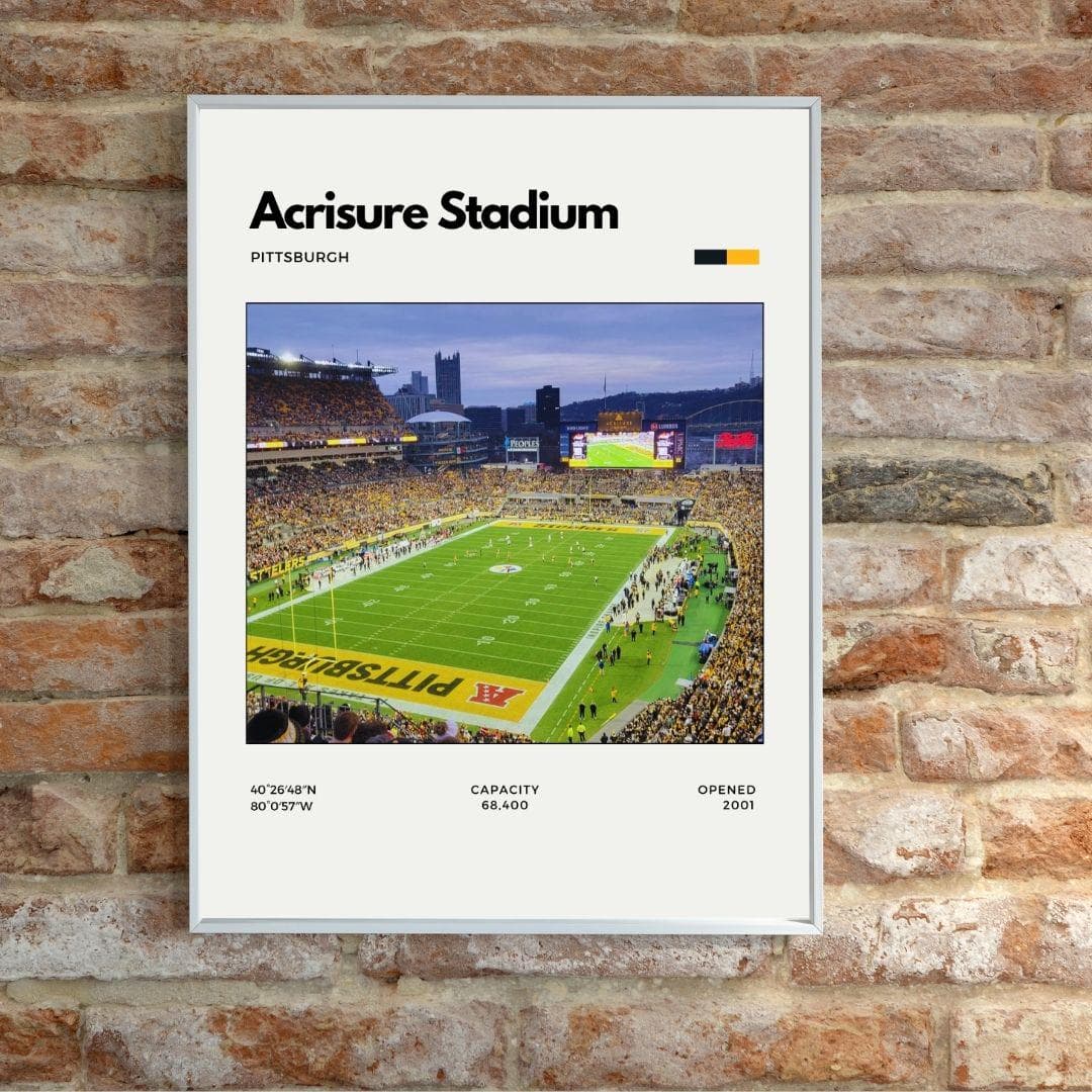 Acrisure Stadium Pittsburgh Steelers Poster | Minimalist NFL Stadium Print thumbnail 2
