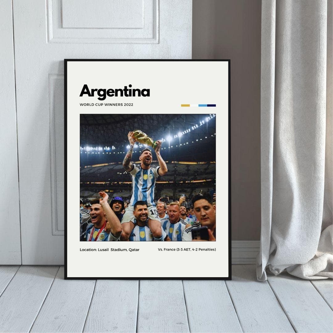 Argentina 2022 World Cup Champions Poster | Messi Print | Soccer Wall Art thumbnail 5