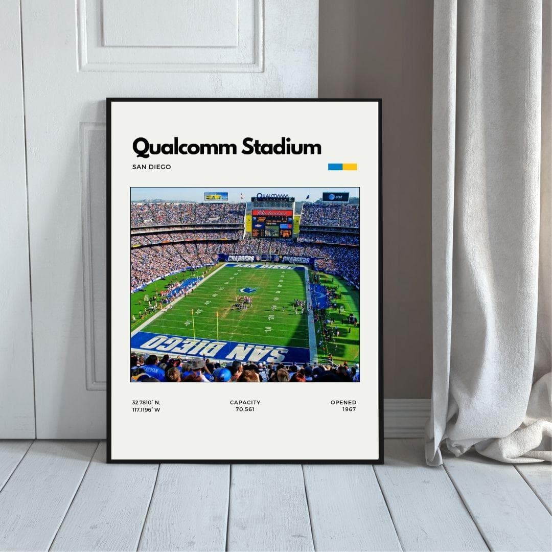 Qualcomm Stadium Poster | San Diego Chargers Stadium Print thumbnail 5