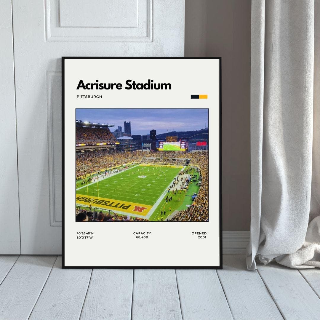 Acrisure Stadium Pittsburgh Steelers Poster | Minimalist NFL Stadium Print thumbnail 5