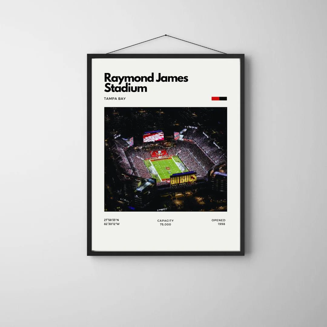 Raymond James Stadium Poster | Tampa Bay Buccaneers Stadium Print thumbnail 3