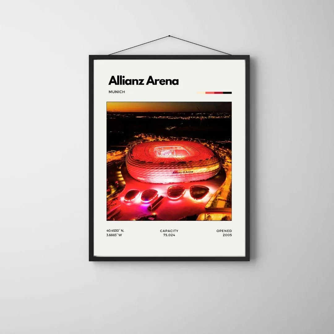 Allianz Arena Poster | Bayern Munich Stadium Print thumbnail 3