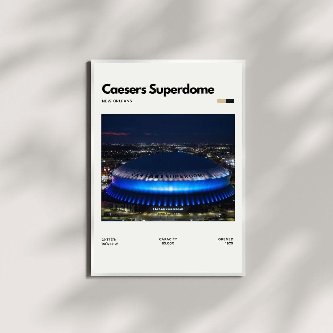 Caesars Superdome Poster | New Orleans Stadium Print thumbnail 4