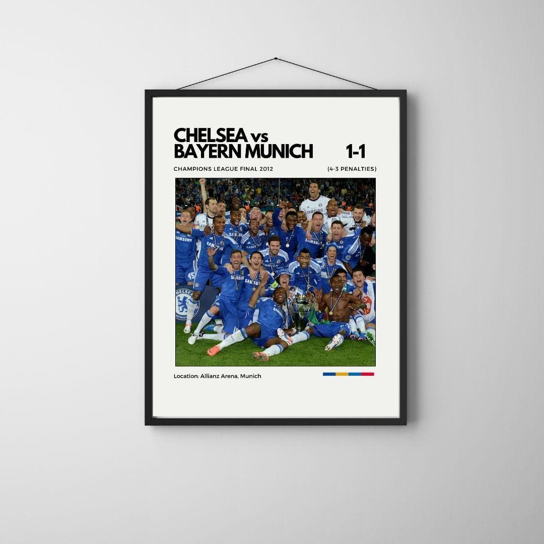 Chelsea vs Bayern Munich 2012 Champions League Final Poster thumbnail 3