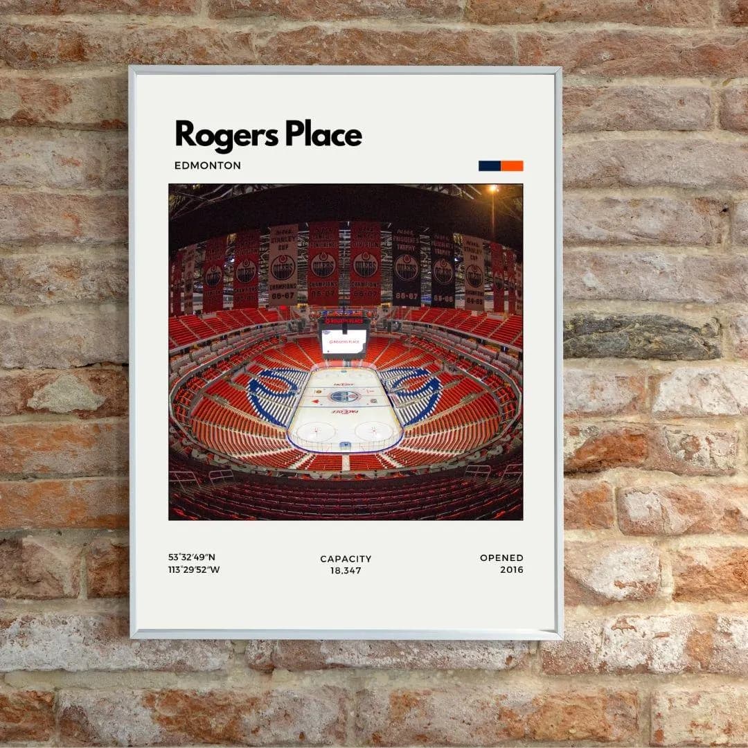 Rogers Place Poster | Edmonton Oilers Stadium Print | Hockey Arena thumbnail 2