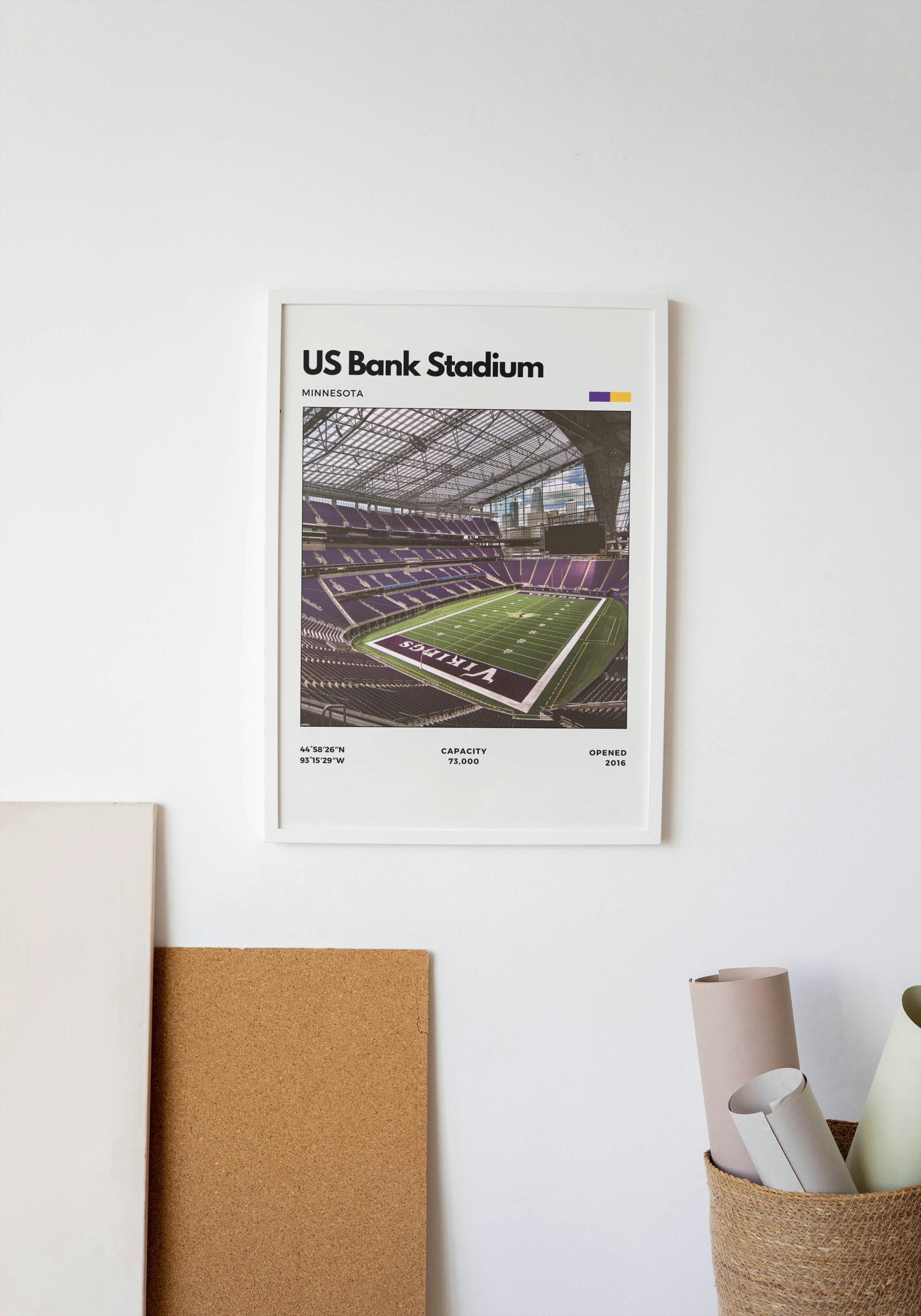 US Bank Stadium Poster | Minnesota Vikings Stadium Print thumbnail 3