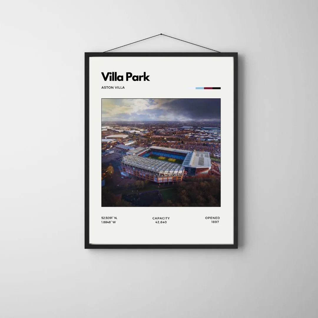 Villa Park Stadium Poster | Aston Villa Wall Art | Football Decor thumbnail 3