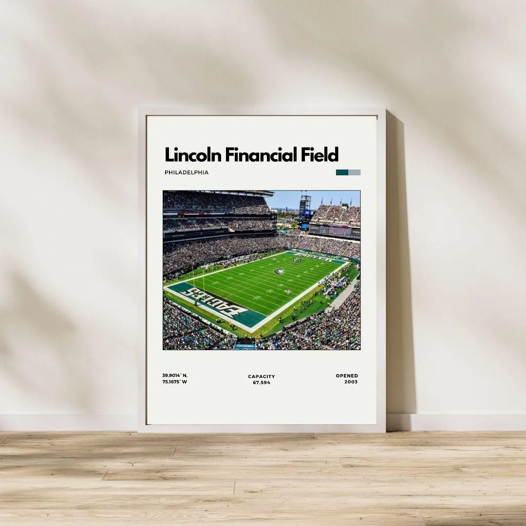Lincoln Financial Field Poster | Philadelphia Eagles Stadium Print