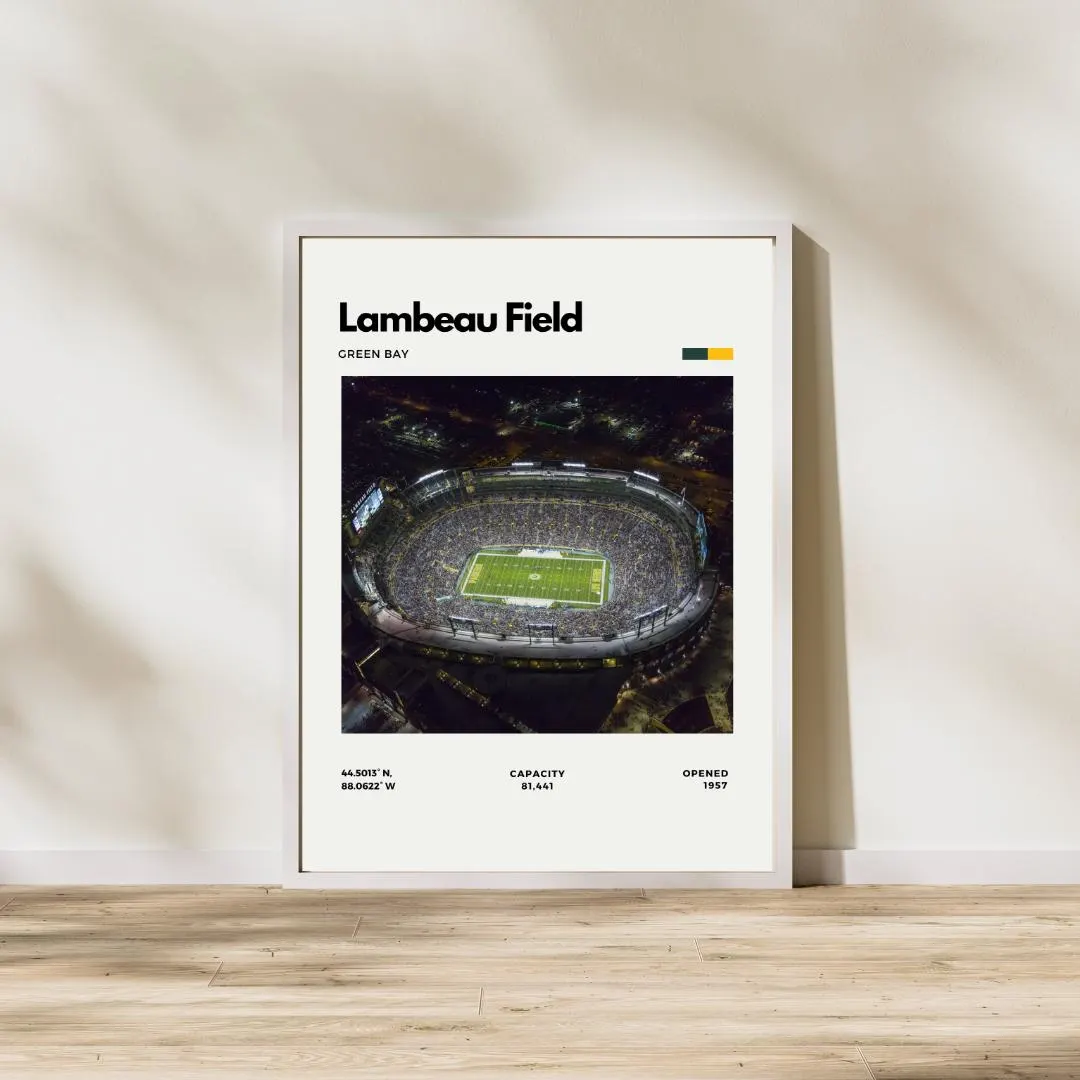 Lambeau Field Poster | Green Bay Packers Stadium Print