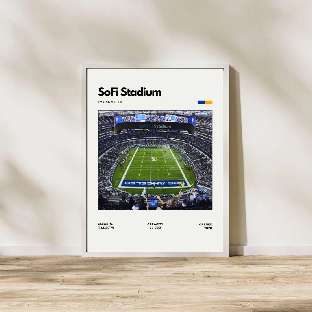 SoFi Stadium Poster | Los Angeles Rams Stadium Print
