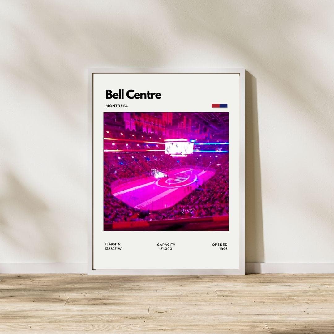 Bell Centre Montreal Poster | Montreal Canadiens Stadium Print | Hockey Arena
