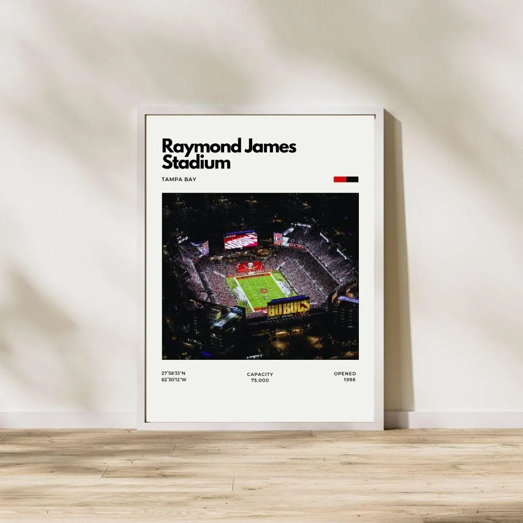 Raymond James Stadium Poster | Tampa Bay Buccaneers Stadium Print