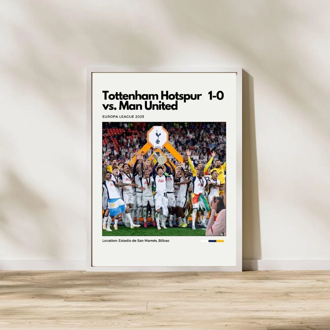 Tottenham Hotspur Europa League 2025 Poster | Football Champions Print