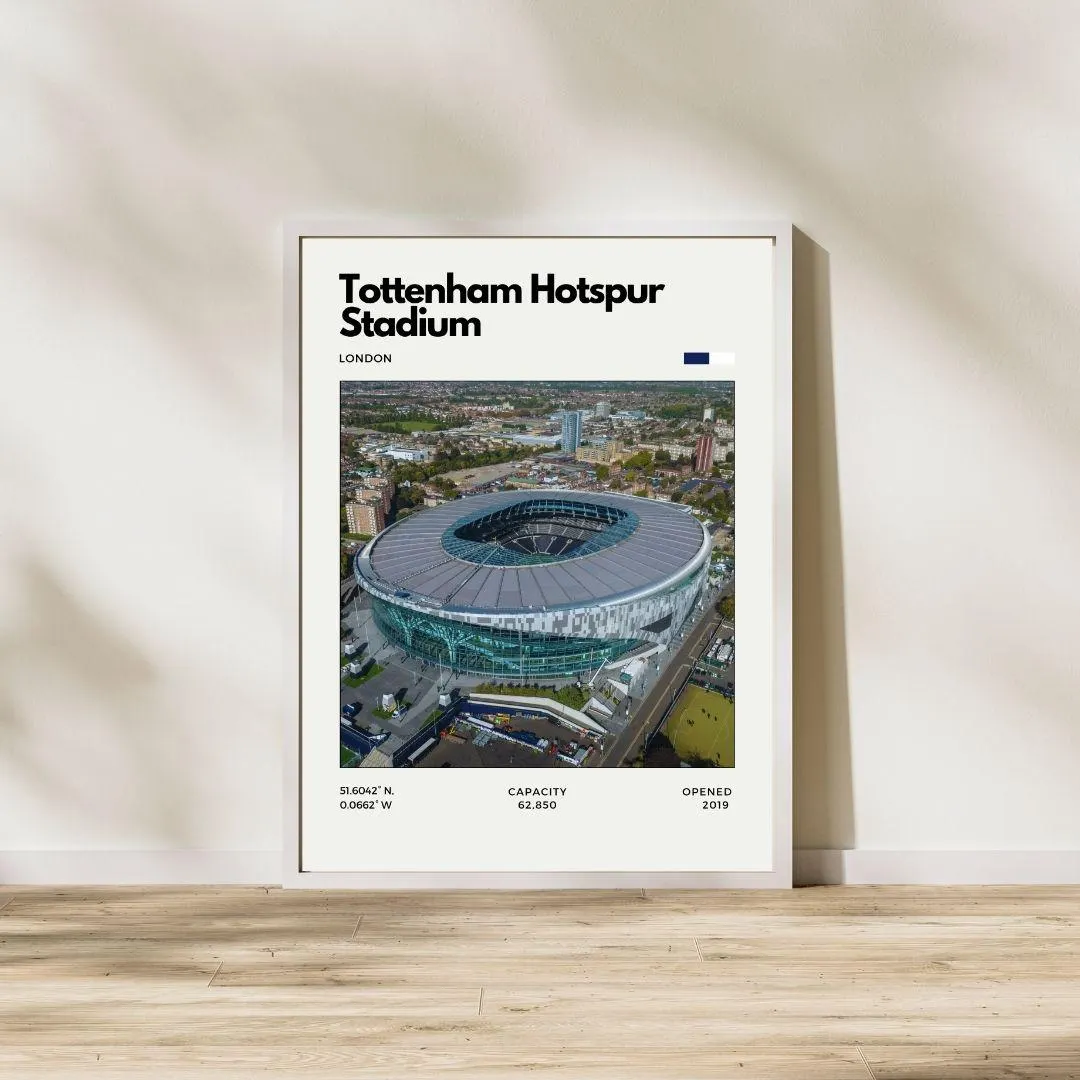 Tottenham Hotspur Stadium Poster | Spurs Football Club Stadium Print