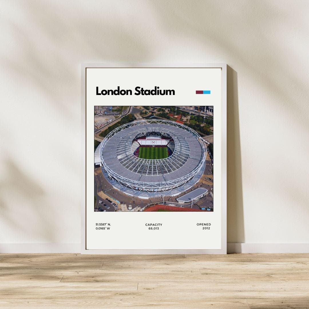 London Stadium Poster | West Ham United Football Club Stadium Print