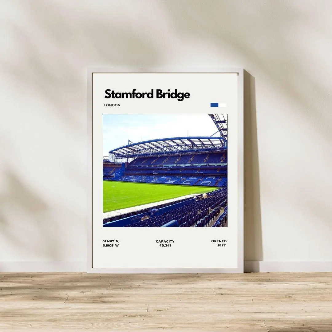 Stamford Bridge Poster | Chelsea Football Club Stadium Print