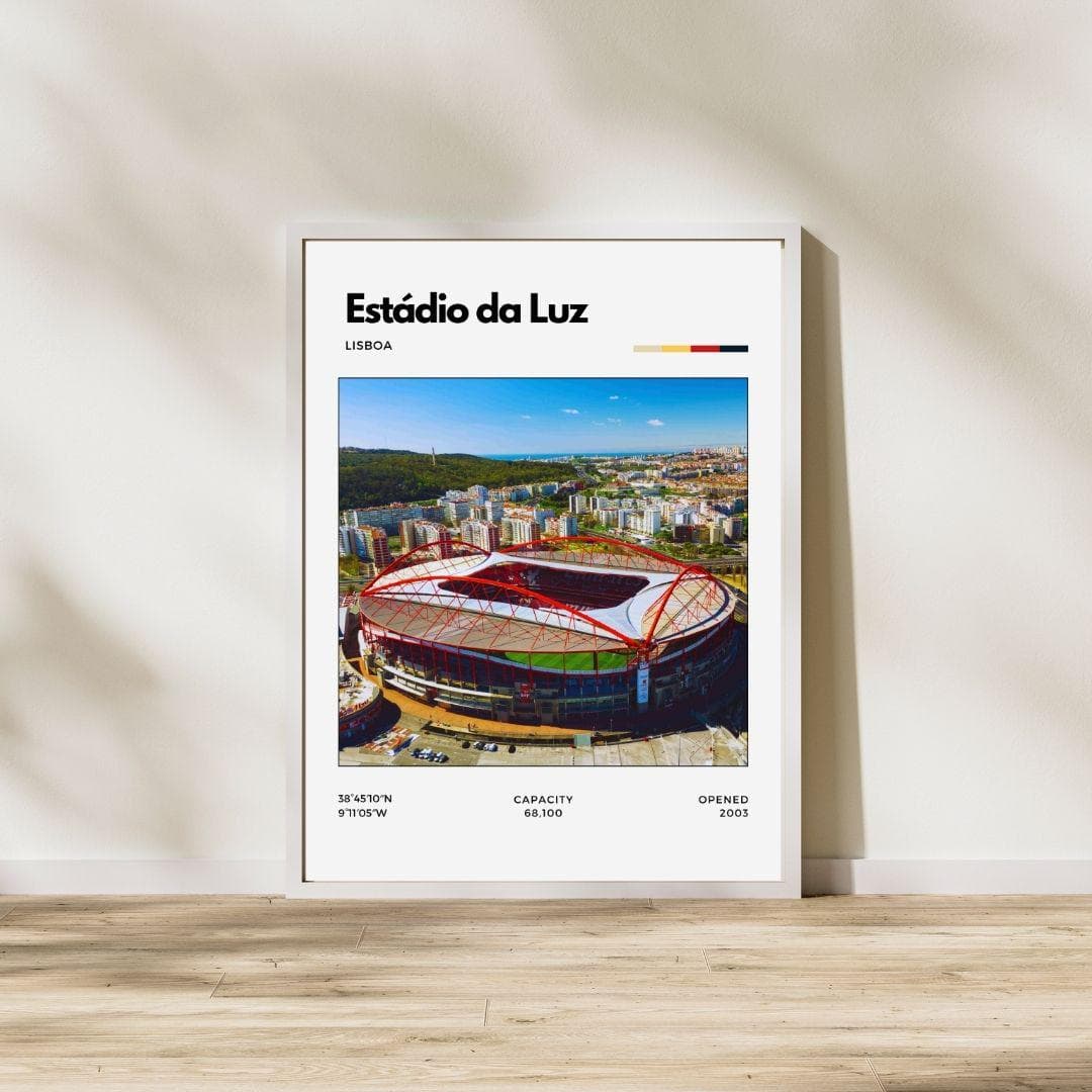 Estádio da Luz Poster | Benfica Stadium Print | Lisbon Football Wall Art