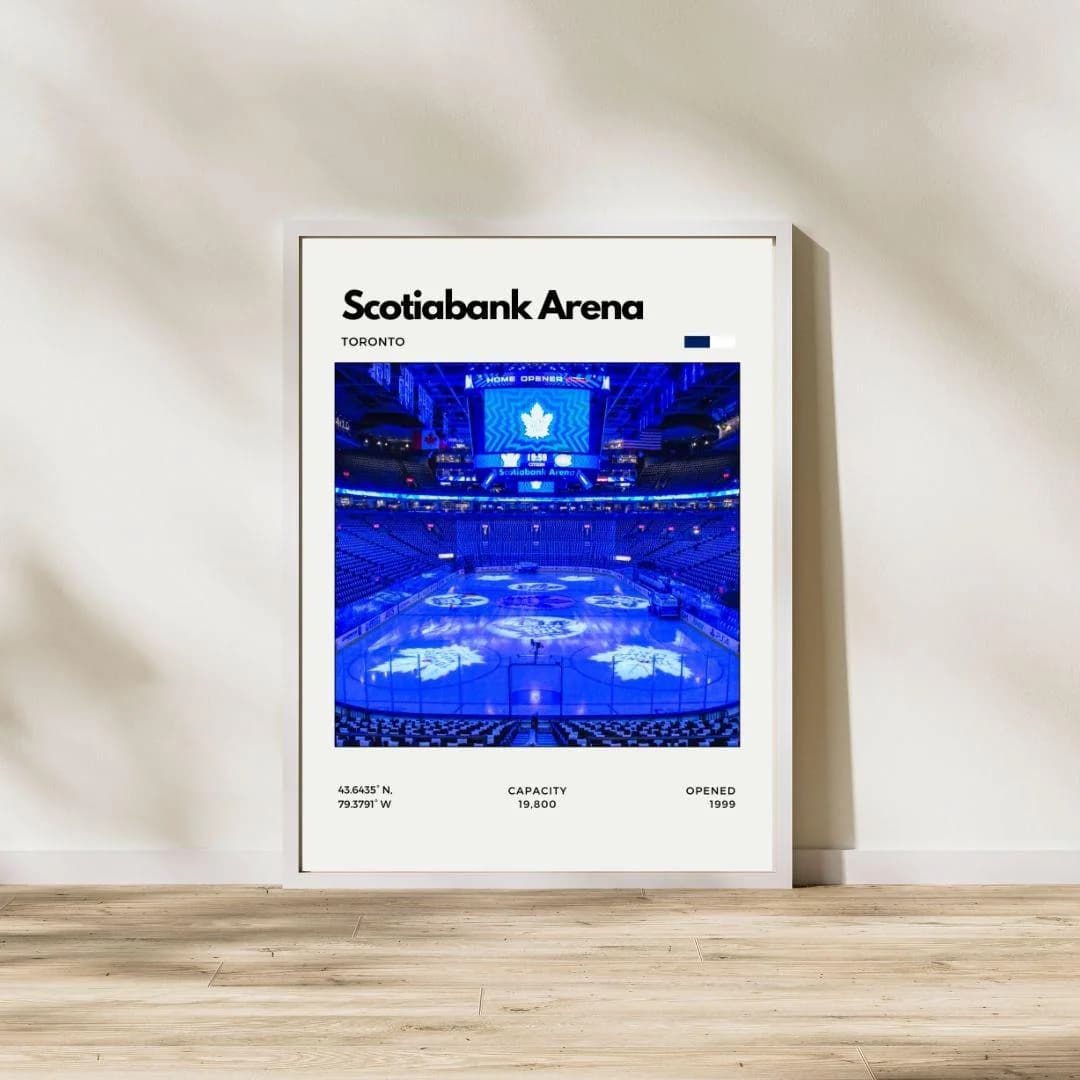 Scotiabank Arena Poster | Toronto Maple Leafs Stadium Hockey Art