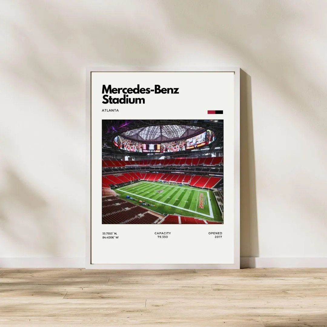 Mercedes Benz Stadium Poster | Atlanta Falcons Stadium Print