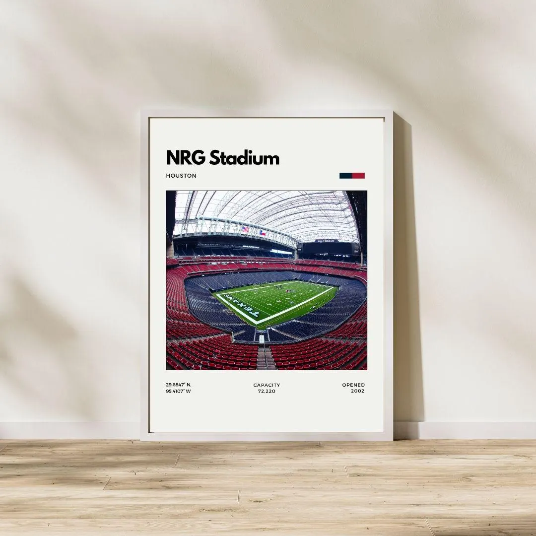 NRG Stadium Poster | Houston Texans Stadium Print
