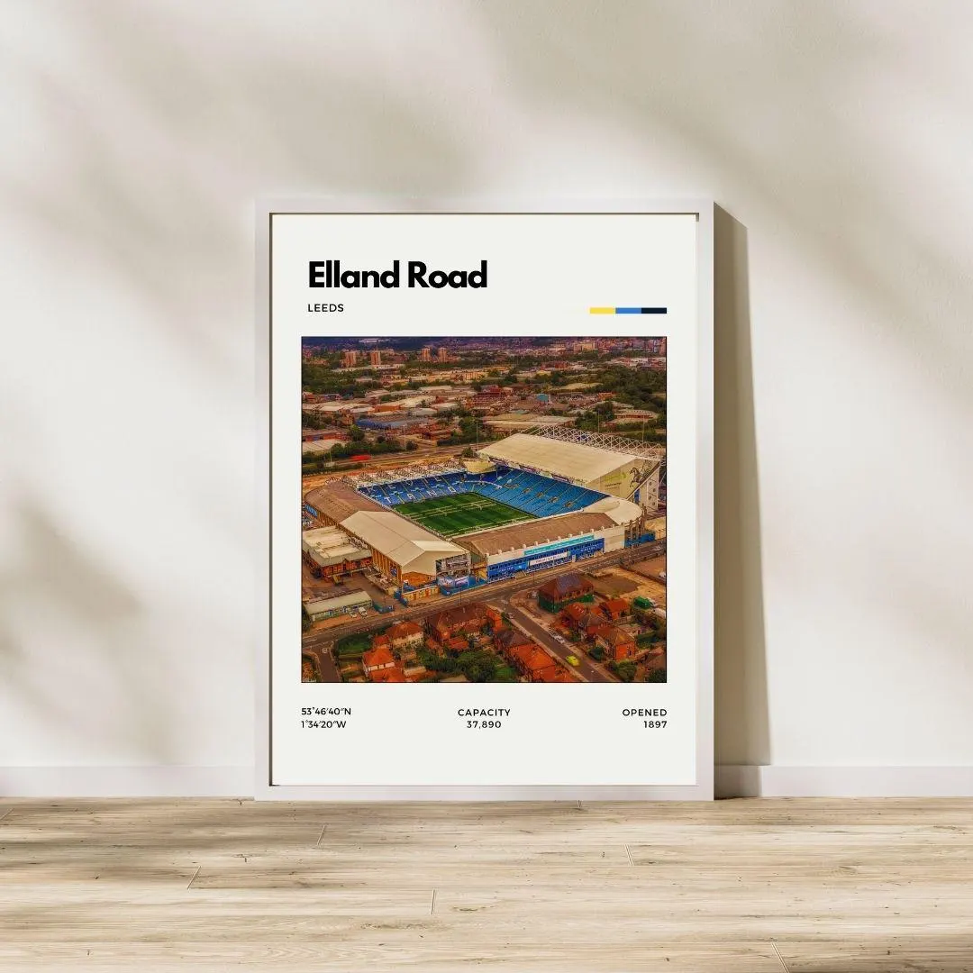Elland Road Poster | Leeds United Football Club Stadium Print