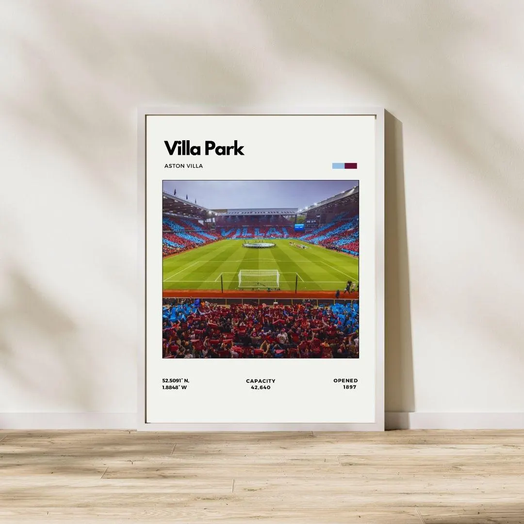 Villa Park Poster | Aston Villa Stadium Print