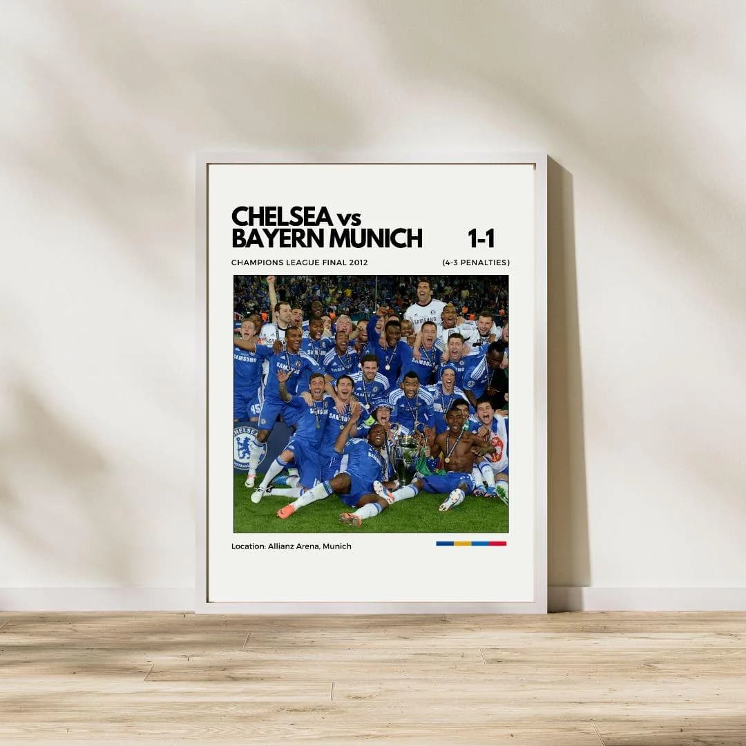 Chelsea vs Bayern Munich 2012 Champions League Final Poster