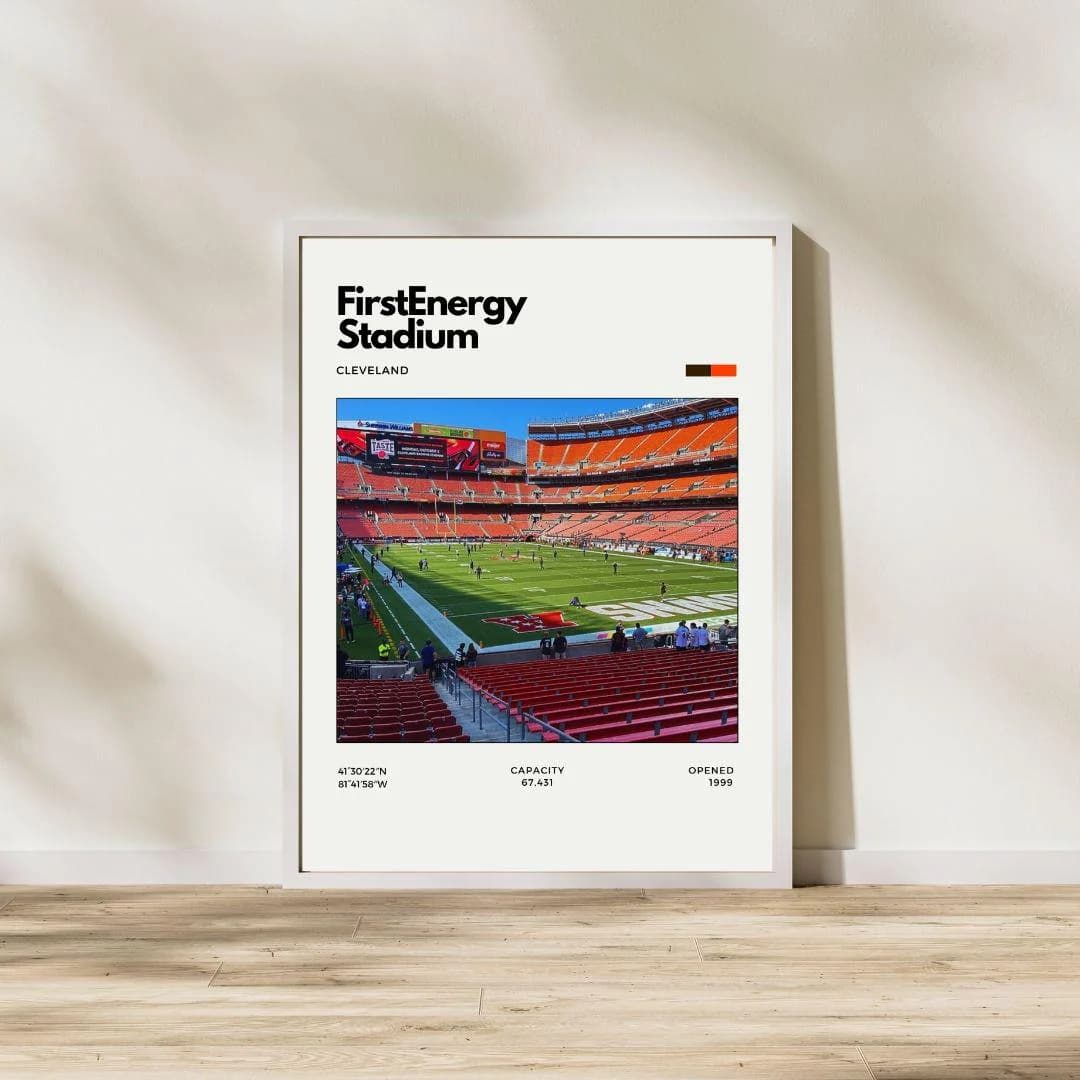 FirstEnergy Stadium Poster | Cleveland Browns Stadium NFL Print